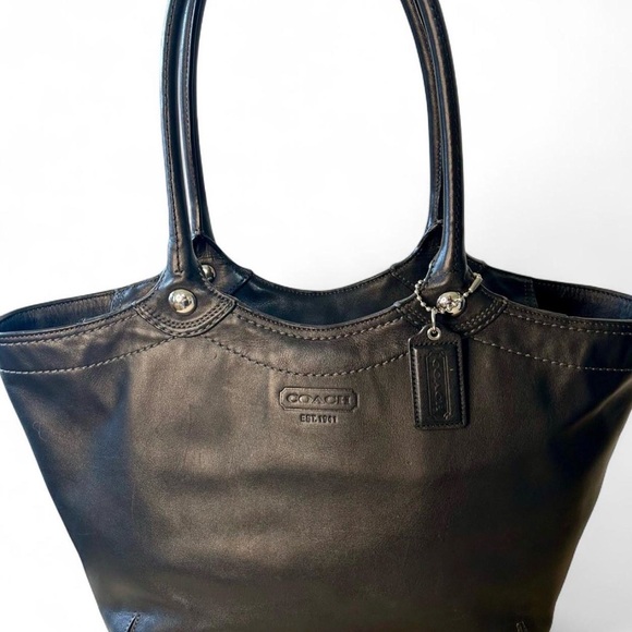 Coach Bleeker Legacy Stripe Glove Tanned Leather Tote - Picture 2 of 7